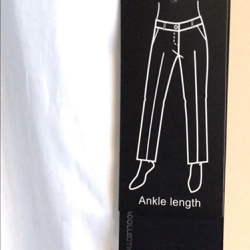 DAHLIA COLLECTION CLASSIC PANTALONI 14P -WHITE NWT